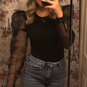 Stradivarius Balloon Sleeve Bodysuit